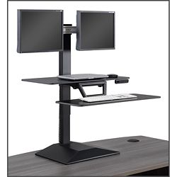 Altier Electric Dual Monitor Sit/Stand Desktop Riser