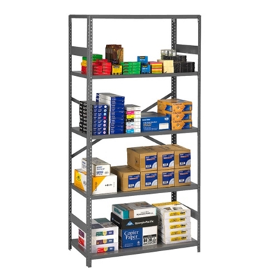 Open Steel Shelving Unit - 36"W x 18"D x 75"H