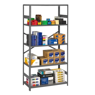 Open Steel Shelving Unit - 36"W x 24"D x 75"H