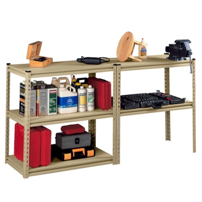 Convertible Shelving Unit Work Bench - 48.5"W x 24.5"D x 84"H