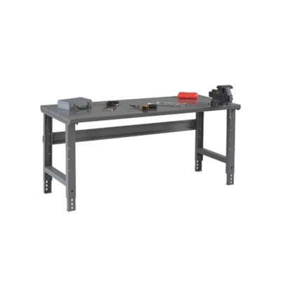 Adjustable Height Steel Top Workbench - 60" x 30"