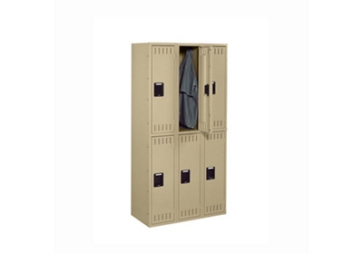 Double Tier Locker 6 Openings - 48\x22W x 18\x22D x 72\x22H by Tennsco |  NBF.com