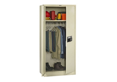 Metal Wardrobe Cabinet with Keypad Lock - 78" H