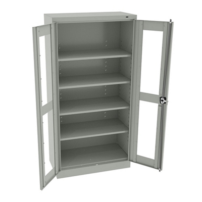 Glass Door Storage Cabinet - 18"D x 72"H