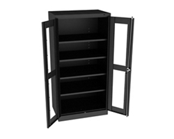 Glass Door Storage Cabinet - 24"D x 72"H