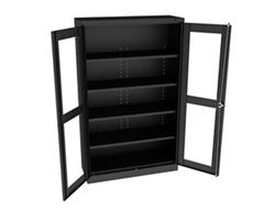 Glass Door Storage Cabinet - 18"D x 78"H
