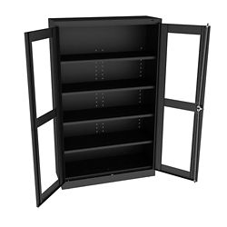 Glass Door Storage Cabinet - 18"D x 78"H