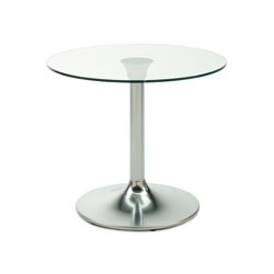 Clear Glass Top Table - 24" Diameter
