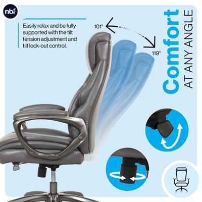 Zander Faux Leather Big & Tall Office Chair