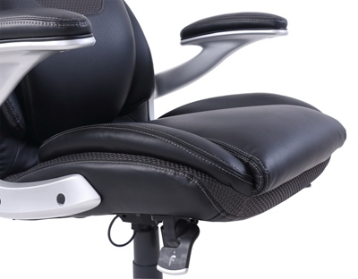 Avanti Faux Leather Executive Office Chair with Flip Arms