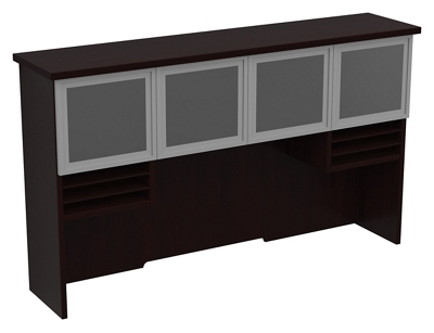 Hutch with Glass Doors - 72"W x 16"D