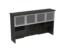 Hutch with storage and glass doors - 72"W x 16"D