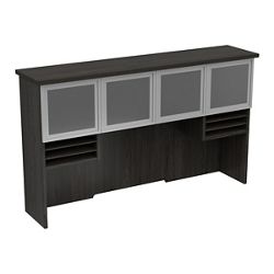 Hutch with storage and glass doors - 72"W x 16"D