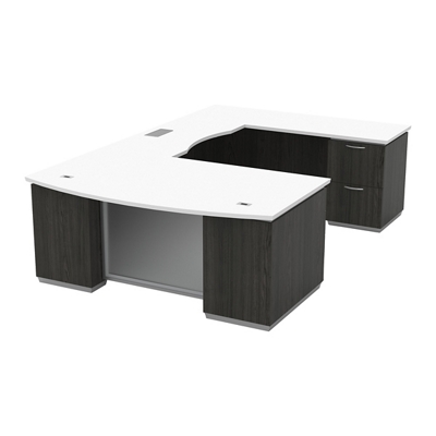 U-Shape Desk with Right Bridge - 72