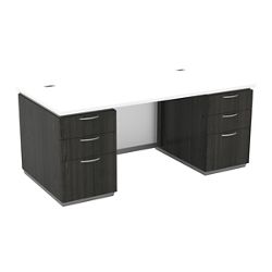 Tuxedo Double-Pedestal Executive Desk - 72"W x 36"D