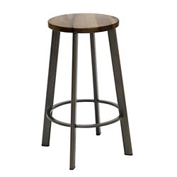 Metro Counter Height Stool with Wood Seat