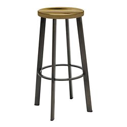 Metro Bar Height Stool with Wood Seat
