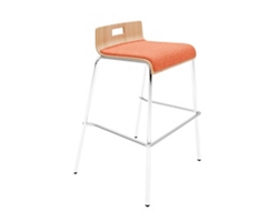 Low-Back Upholstered Counter-Height Stool