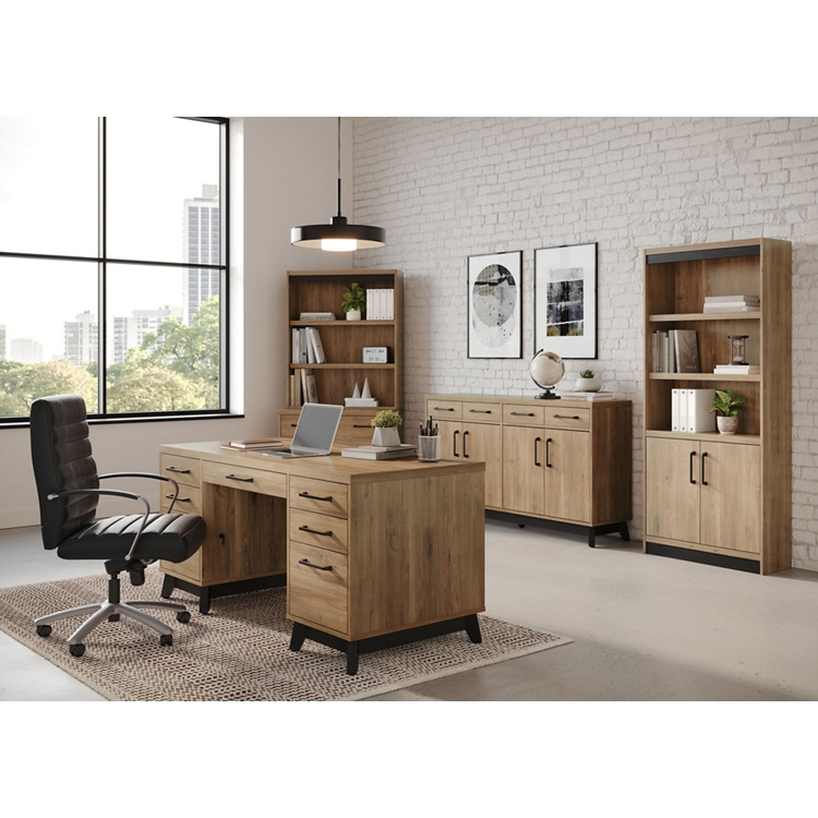 Trenton Executive Desk Suite w/ Storage Set