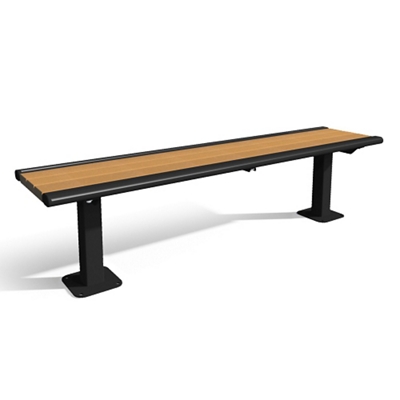 In-Ground Mounted Recycled Lumber Bench - 6ft