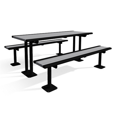 Richmond In_Ground Mount Recycled Table Bench Set - 6ft