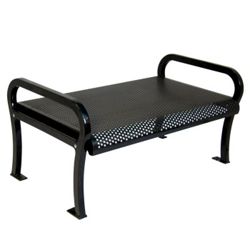 6' Plastic Coated Outdoor Perforated Bench