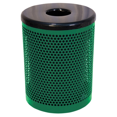 Perforated Outdoor Waste Receptacle- 32 Gallon Capacity
