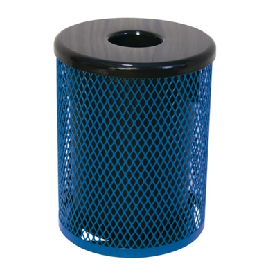 Outdoor Waste Receptacle with Diamond Pattern- 32 Gallon Capacity