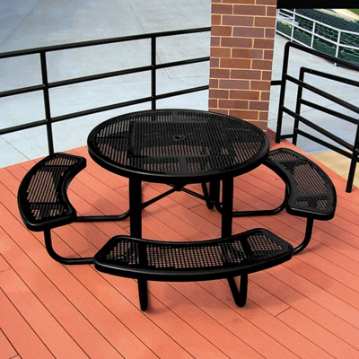 Portable Round Perforated Picnic Table