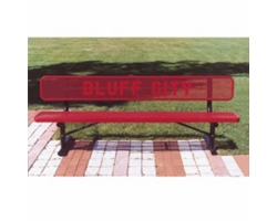 6 ft Custom Logo Outdoor Bench