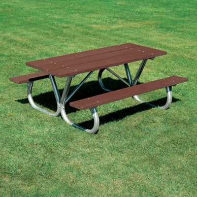 Heavy Duty Recycled Plastic Lumber Picnic Table - 6 ft