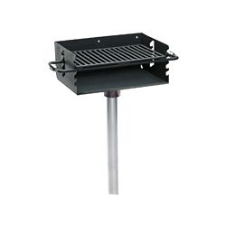 Rotating Pedestal Grill with Flip-Back Grate