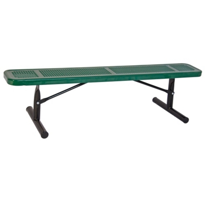 Backless Portable Perforated Steel Bench 10 W by UltraSite NBF