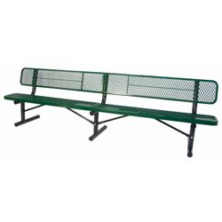 Portable Perforated Steel Bench - 10'W