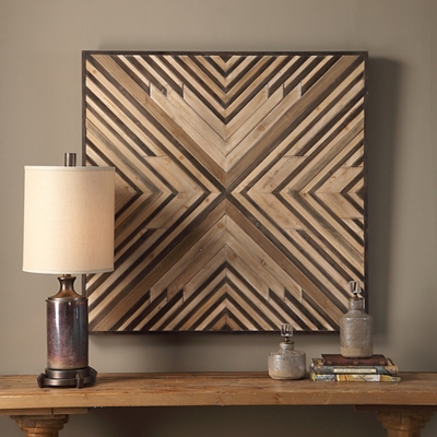 Square Geometric Wooden Wall Art