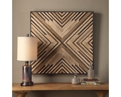Signature Accents Square Geometric Wooden Wall Art