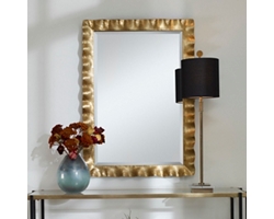 Signature Accents Scalloped Framed Gold Mirror - 28W x 40H