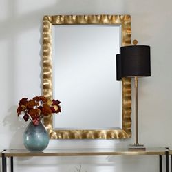 Signature Accents Scalloped Framed Gold Mirror - 28W x 40H