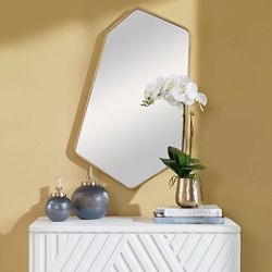 Signature Accents Large Geometric Gold Mirror - 21.5W x 30H