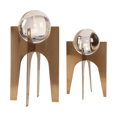Crystal/Brushed, Plated Copper Bronze Stainless Steel