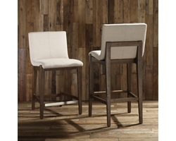 Linen Fabric Counter Stool
