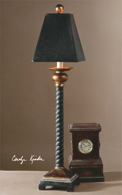 Antiqued Twisted Base Lamp