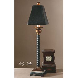 Antiqued Twisted Base Lamp