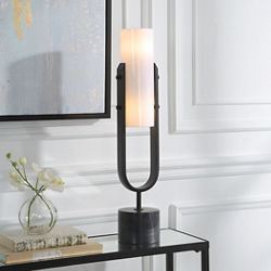 Marble Base Industrial Accent Lamp