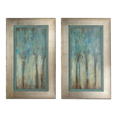Set of Two Abstract Framed Art