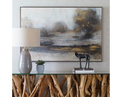 Misty Landscape Framed Print