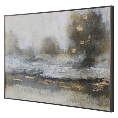 Neutral Tones/Brushed Gold Metal Frame