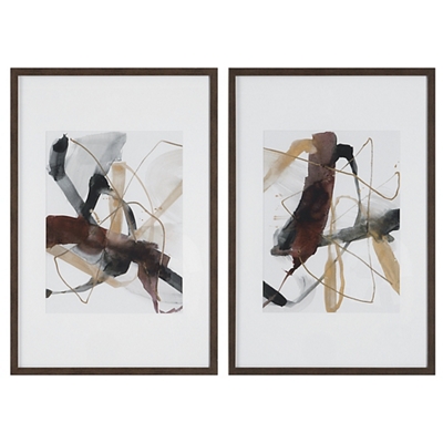 Neutral Tones/Dark Walnut Frame