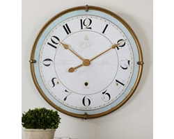31.5" Pale Blue Edged Wall Clock