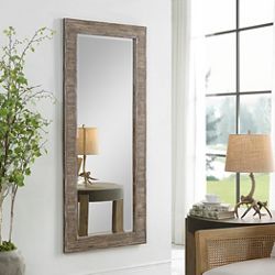Distressed Weathered Pine Full Length Mirror - 28"Wx66"H